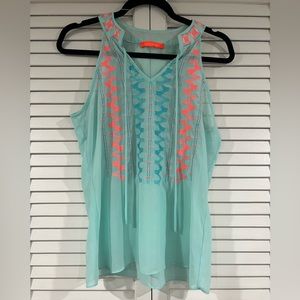 Bright Aztec Sheer Top